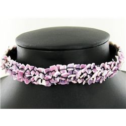 Crocheted Shell Choker Necklace (JEW-4314)