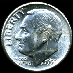 1955D FDR Silver 10c MS66/67 Full Bands (COI-11503)