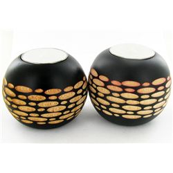 Mango Wood Candle Holder Pair (DEC-797)