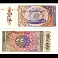 1994 Burma 50 Pyas Note Crisp Unc (CUR-06792)