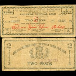 1942 WW2 Guerrilla Rebel Philippines 2P Note Negros (CUR-07229)