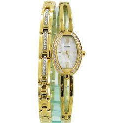 Collectible Pulsar NEW Crystal & MOP Watch & Bracelet (WAT-405)