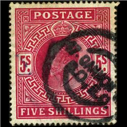 1905 Britain Edward 5s Stamp (STM-0811)