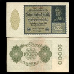 1922 Germany 10000 Mark Note Hi Grade Scarce (CUR-05674)