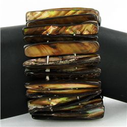 Stretch Shell/MOP Bracelet (JEW-4297)