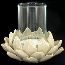 Ceramic Lotus Candle Holder (DEC-732)