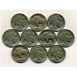 10 US Buffalo Nickel Coin Lot (COI-222C)