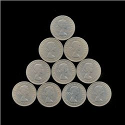 1959 GB Scarce Scottish Reverse Shilling XF/AU 10pcs (COI-8885)