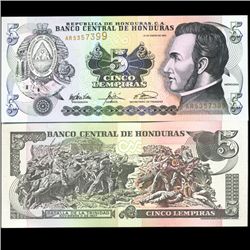 2003 Honduras 5 Lempiras Crisp Unc Note (CUR-05698)