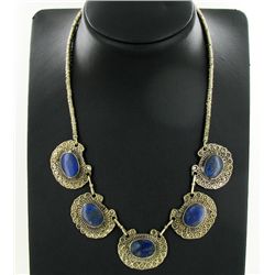 235ct Handcrafted Lapis Nickel Necklace (JEW-4372)