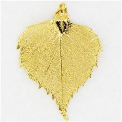 Gold Filled Birch Leaf Pendant (JEW-3876)