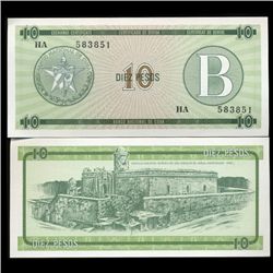 1985 Cuba 10 Peso Foreign Exch Crisp Unc Ser B (CUR-05594)