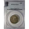 Image 1 : 1921 STANDING LIBERTY QUARTER PCGS VG-10,  EST. $230.00-$250.00