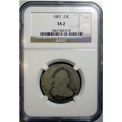 1807 BUST QUARTER NGC FAIR 2 RARE!