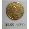 Image 1 : 1852C  $5 gold     VF  EST  $1400-$1500