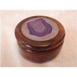 Wood / Banded Purple Agate Vessel