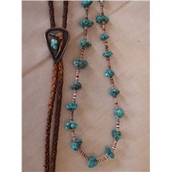 Bolo Tie and Nugget Necklace