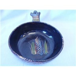 Mexican Blackware Bowl With Handle