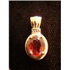 Image 2 : 14K and Pink Tourmaline Pendant
