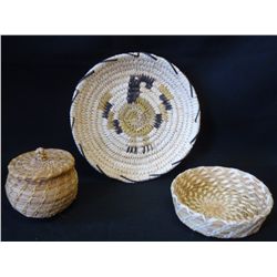 Three Papago Baskets