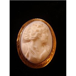 14K Yellow Cameo