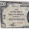Image 3 : 1929 Twenty Dollar Minneapolis MN. Bank Note