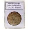 Image 1 : 1921 Morgan Silver Dollar PL-67 w/Appraisal