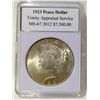 Image 1 : 1923 Peace Silver Dollar TAS MS-67 W/Appraisal