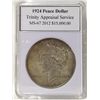 Image 1 : 1924 Peace Silver Dollar MS-67 w/Appraisal