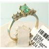 Image 1 : 14K GOLD DIAMOND AND EMERALD RING