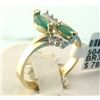 Image 1 : 14K GOLD DIAMOND AND EMERALD RING