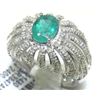 Image 1 : 14K GOLD DIAMOND AND EMERALD RING