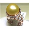 Image 1 : 18K GOLD PEARL AND DIAMOND RING
