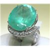 Image 1 : 18K GOLD DIAMOND AND EMERALD RING