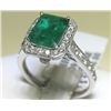 Image 1 : 18K GOLD DIAMOND AND EMERALD RING