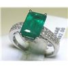Image 1 : 18K GOLD DIAMOND AND EMERALD RING
