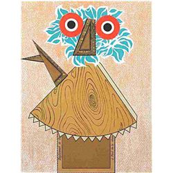 Enrico Baj Original Lithograph, 1975