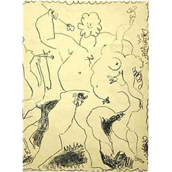 Picasso "Satyr, Nymph And Bacchus" Original Lithograph