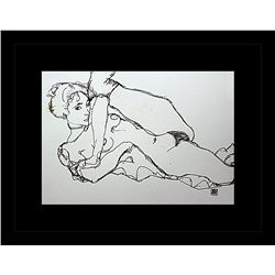 Egon Schiele Erotic Sketch Lithograph