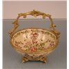 Image 1 : HAND PAINTED PORCELAIN  BIOWL BRASS HANDLE AND ACCENTS