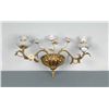 Image 1 : BRASS FLORAL WALL MOUNT CANDLEHOLDER