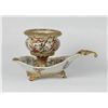Image 1 : PORCELAIN & BRASS BOWL & SERVER