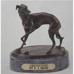"Greyhound" Bronze Sculpture - Mene