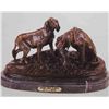 Image 1 : "Groupe Chiens Au Repos" Bronze Sculpture - Mene