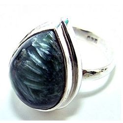 Silver and Seraphinite Ring