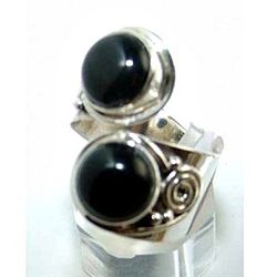 Silver and Onyx Ring