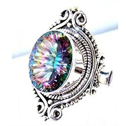 Silver and Mystic Topaz Ring