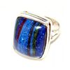 Image 1 : Silver and Rainbow Calsilica Ring