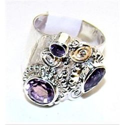 Silver and Mystic Topaz Ring