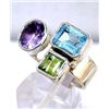 Image 1 : Silver and Mixed Stones Ring